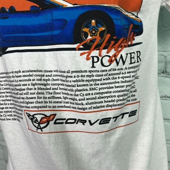 Chevrolet 1998 Corvette Convertible White T-Shirt NWT Small - Picture 4 of 8